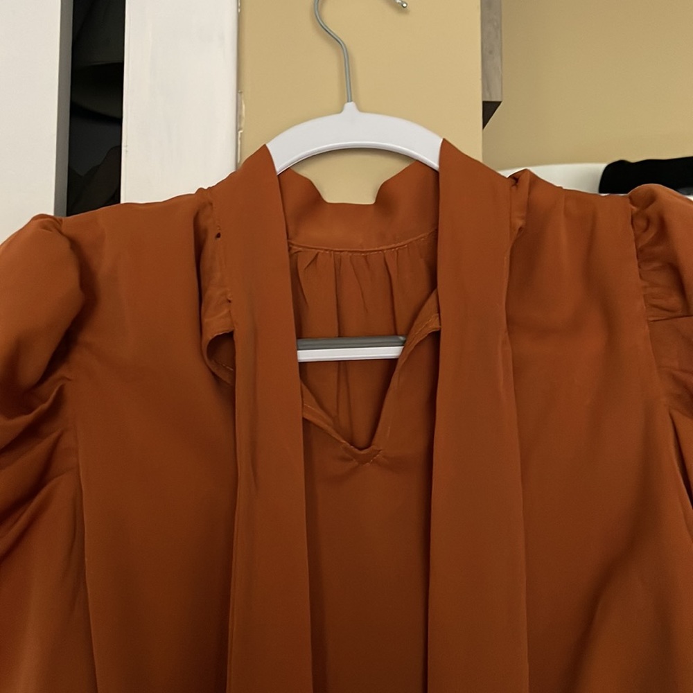 Rust orange blouse. - Picture 4 of 5
